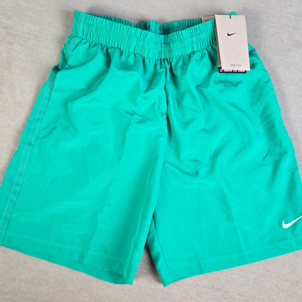 Nike Kids Green Dri-FIT Training Shorts Medium‎ DX5382-324 Pockets NEW
